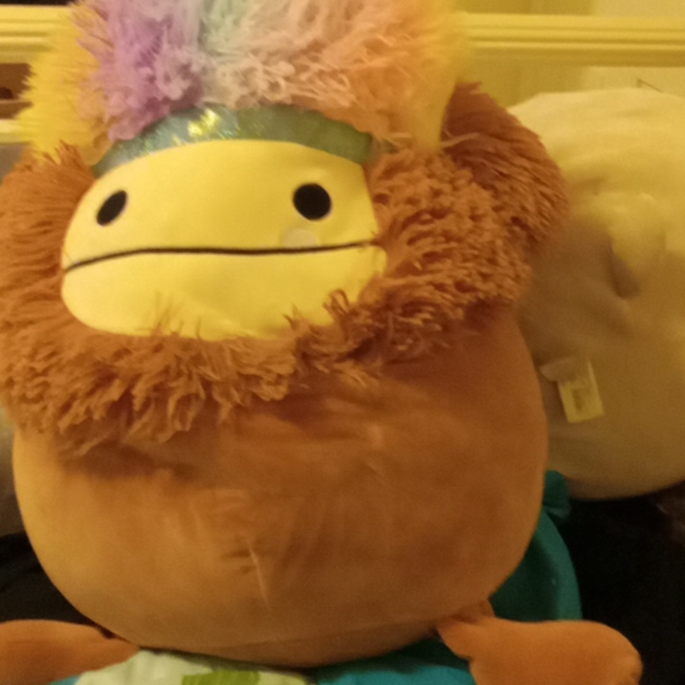 A stuffed animal